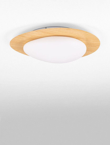 Nova Luce LED Deckenleuchte Nimbus dimmbar 21W warmweiss 3000K Holz Stahl Aluminium Ø47cm 9030648