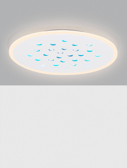 Nova Luce LED Deckenleuchte Astro dimmbar 40W warmweiss 3000K Weiß Aluminium Ø60cm 9030651