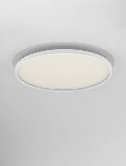 Nova Luce LED Deckenleuchte Chet dimmbar 49W CCT warm-/neutralweiss 2700-5000K Weiß Aluminium Ø58cm 9030652