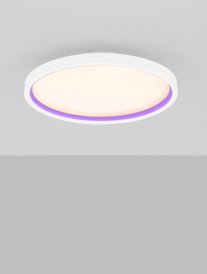 Nova Luce LED Deckenleuchte Chet dimmbar 49W CCT warm-/neutralweiss 2700-5000K Weiß Aluminium Ø58cm 9030652