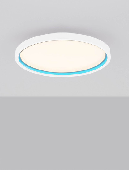 Nova Luce LED Deckenleuchte Chet dimmbar 49W CCT warm-/neutralweiss 2700-5000K Weiß Aluminium Ø58cm 9030652