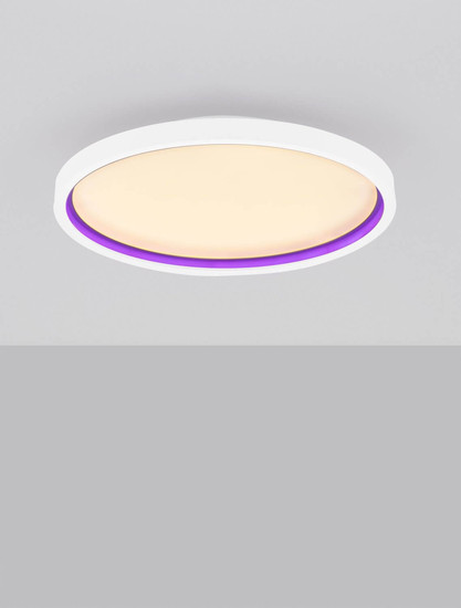Nova Luce LED Deckenleuchte Chet dimmbar 30W CCT warm-/neutralweiss 2700-5000K Weiß Aluminium Ø39cm 9030653