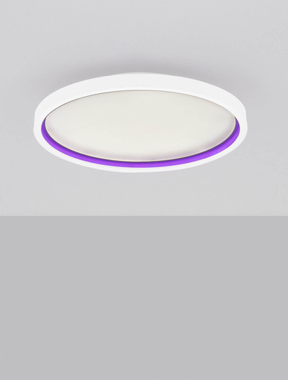 Nova Luce LED Deckenleuchte Chet dimmbar 30W CCT warm-/neutralweiss 2700-5000K Weiß Aluminium Ø39cm 9030653