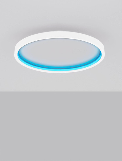 Nova Luce LED Deckenleuchte Chet dimmbar 30W CCT warm-/neutralweiss 2700-5000K Weiß Aluminium Ø39cm 9030653