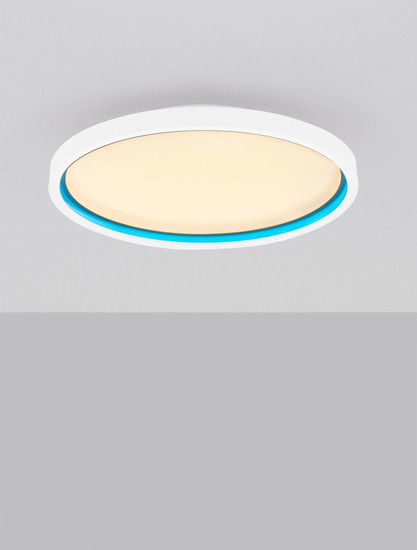 Nova Luce LED Deckenleuchte Chet dimmbar 30W CCT warm-/neutralweiss 2700-5000K Weiß Aluminium Ø39cm 9030653