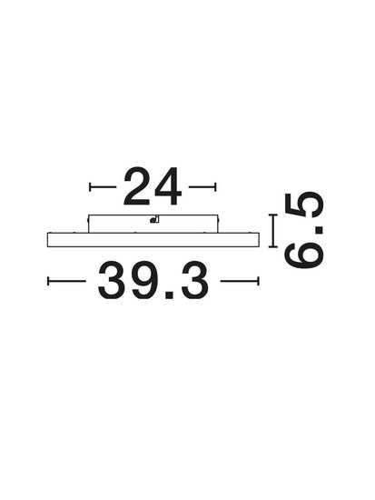 Nova Luce LED Deckenleuchte Chet dimmbar 30W CCT warm-/neutralweiss 2700-5000K Weiß Aluminium Ø39cm 9030653