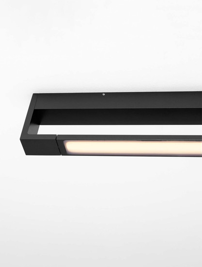 Nova Luce LED Wandleuchte Arga 12W warmweiss 3000K IP44 Schwarz Aluminium 45x10cm 9030703