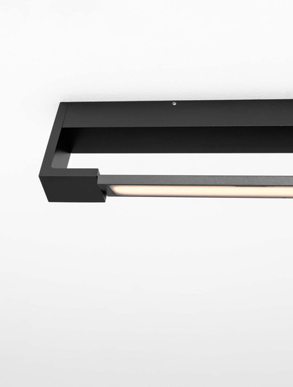 Nova Luce LED Wandleuchte Arga 12W warmweiss 3000K IP44 Schwarz Aluminium 45x10cm 9030703