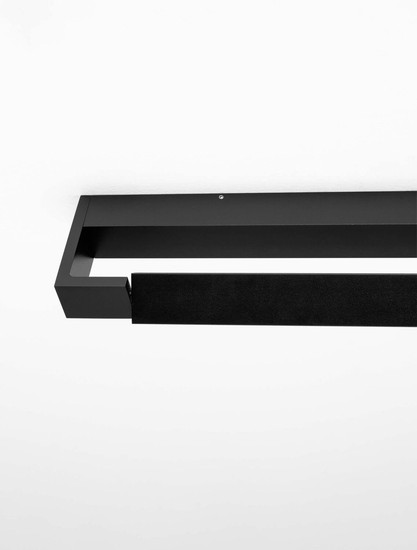 Nova Luce LED Wandleuchte Arga 12W warmweiss 3000K IP44 Schwarz Aluminium 45x10cm 9030703