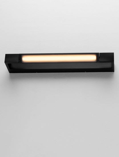 Nova Luce LED Wandleuchte Arga 12W warmweiss 3000K IP44 Schwarz Aluminium 45x10cm 9030703