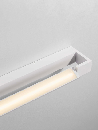 Nova Luce LED Wandleuchte Arga 17W warmweiss 3000K IP44 Weiß Aluminium 60x10cm 9030706