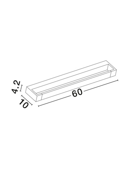 Nova Luce LED Wandleuchte Arga 17W warmweiss 3000K IP44 Weiß Aluminium 60x10cm 9030706