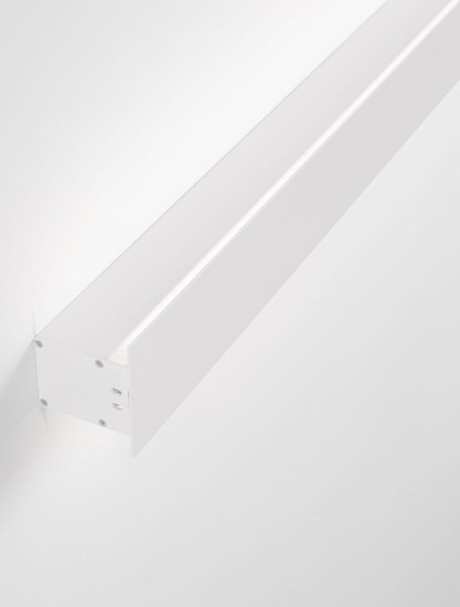 Nova Luce LED Außen-Wandleuchte Path 19W warmweiss 3000K IP65 salzwasserfest Weiß Aluminium 100x6cm 9030710