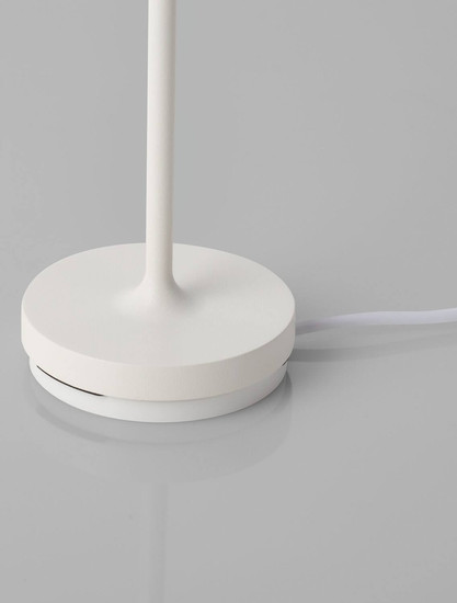 Nova Luce LED Akku-Tischleuchte Petit dimmbar 2W warmweiss 3000K IP54 salzwasserfest Weiß Aluminium Ø7cm 9030711