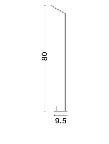 Nova Luce LED Wegeleuchte Vel 7W warmweiss 3000K IP65 salzwasserfest Schwarz Aluminium 80cm 9030724