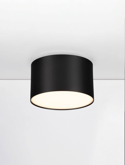 Nova Luce LED Deckenleuchte Luldo 10W warmweiss 3000K Schwarz Aluminium Ø11cm 9030726