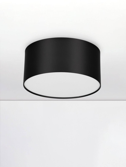 Nova Luce LED Deckenleuchte Luldo 16W warmweiss 3000K Schwarz Aluminium Ø14cm 9030728