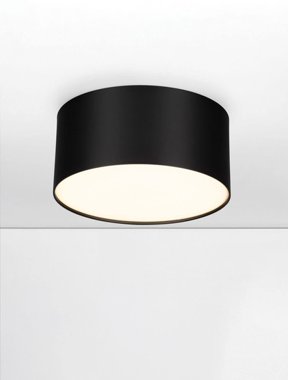 Nova Luce LED Deckenleuchte Luldo 16W warmweiss 3000K Schwarz Aluminium Ø14cm 9030728