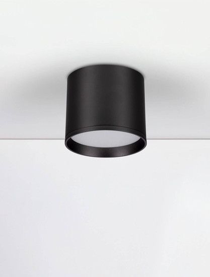 Nova Luce LED Deckenleuchte Ziare 10W warmweiss 3000K Schwarz Aluminium Ø10cm 9030730