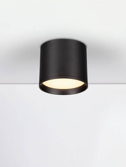 Nova Luce LED Deckenleuchte Ziare 10W warmweiss 3000K Schwarz Aluminium Ø10cm 9030730