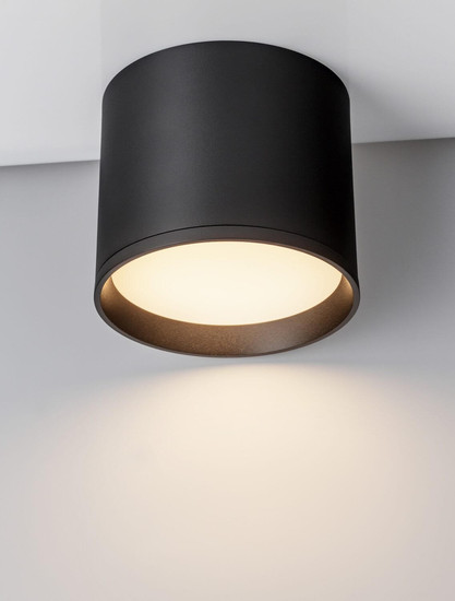 Nova Luce LED Deckenleuchte Ziare 10W warmweiss 3000K Schwarz Aluminium Ø10cm 9030730