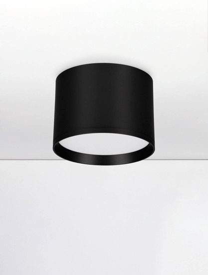 Nova Luce LED Deckenleuchte Ziare 17W warmweiss 3000K Schwarz Aluminium Ø12cm 9030732