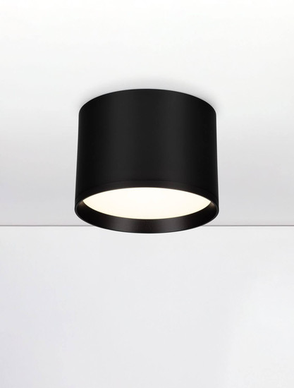 Nova Luce LED Deckenleuchte Ziare 17W warmweiss 3000K Schwarz Aluminium Ø12cm 9030732