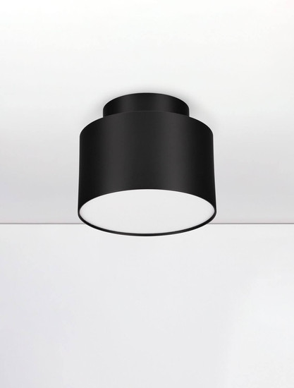 Nova Luce LED Deckenleuchte Ozen 16W warmweiss 3000K Schwarz Aluminium Ø11cm 9030734