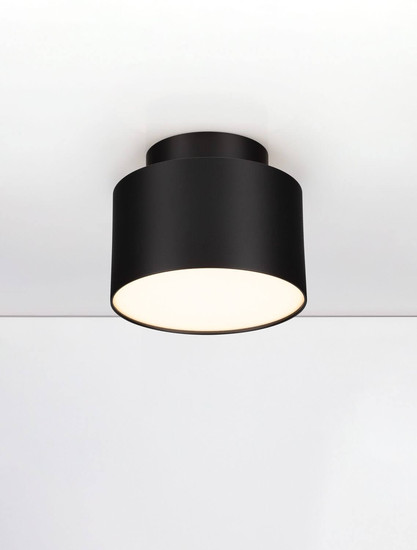 Nova Luce LED Deckenleuchte Ozen 16W warmweiss 3000K Schwarz Aluminium Ø11cm 9030734