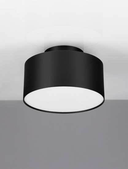 Nova Luce LED Deckenleuchte Ozen 24W warmweiss 3000K Schwarz Aluminium Ø14cm 9030736