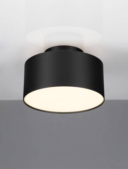 Nova Luce LED Deckenleuchte Ozen 24W warmweiss 3000K Schwarz Aluminium Ø14cm 9030736