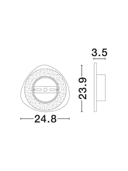 Nova Luce LED Wandleuchte Atena 12W warmweiss 3000K Weiß Aluminium 25x24cm 9030739