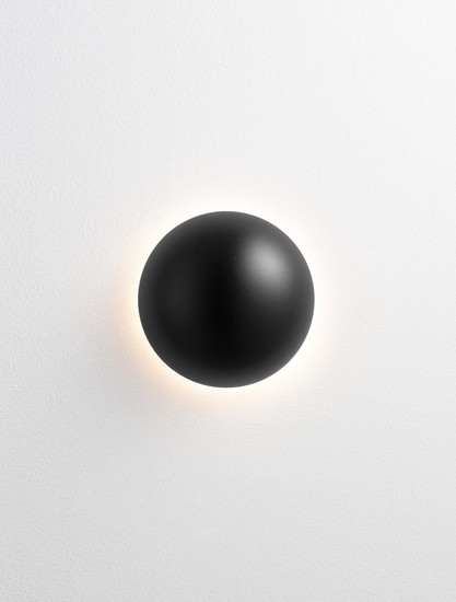 Nova Luce LED Wandleuchte Iona 3W warmweiss 3000K Schwarz Aluminium Ø12,5cm 9030741