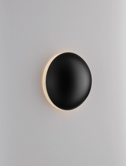 Nova Luce LED Wandleuchte Iona 3W warmweiss 3000K Schwarz Aluminium Ø12,5cm 9030741