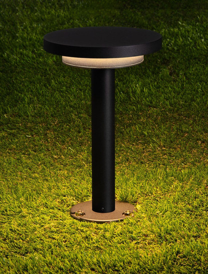 Nova Luce LED Sockelleuchte Nitro 12W warmweiss 3000K IP65 salzwasserfest Schwarz Aluminium 24cm 9030749