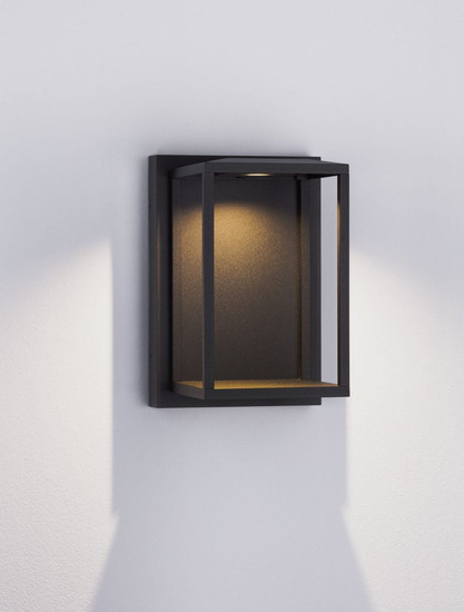 Nova Luce LED Außen-Wandleuchte Prive 17W warmweiss 3000K IP65 Schwarz Aluminium 25x17cm 9030753