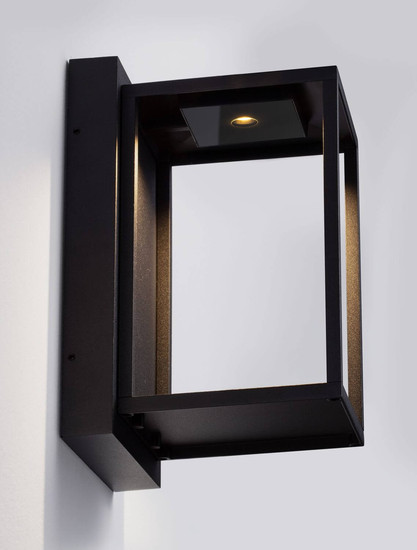 Nova Luce LED Außen-Wandleuchte Prive 17W warmweiss 3000K IP65 Schwarz Aluminium 25x17cm 9030753