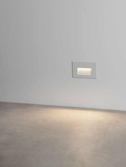 Nova Luce LED Wandeinbauleuchte Polka 4W warmweiss 3000K IP65 Weiß Aluminium 12x8cm 9030761