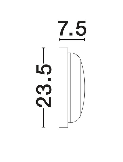 Nova Luce LED Außen-Deckenleuchte Reo 19W warmweiss 3000K IP65 Weiß Ø23,5cm 9030768