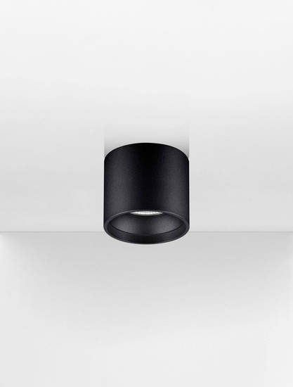 Nova Luce LED Deckenleuchte Ziare 16W warmweiss 3000K Schwarz Aluminium Ø11cm 9030772