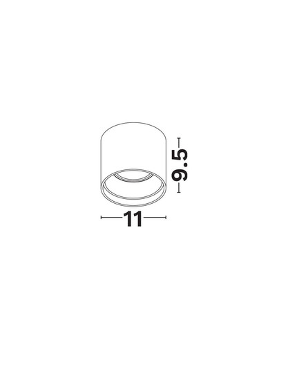 Nova Luce LED Deckenleuchte Ziare 16W warmweiss 3000K Schwarz Aluminium Ø11cm 9030772