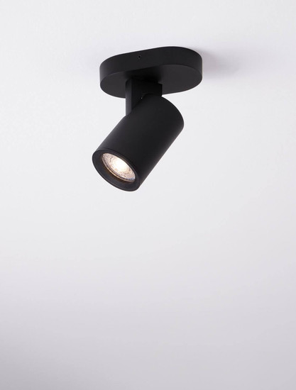 Nova Luce Deckenstrahler Esto schwenkbar GU10 Schwarz Aluminium 12,5x11cm 9030779