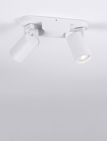 Nova Luce Deckenstrahler Esto schwenkbar 2-flammig 2xGU10 Weiß Aluminium 22x12cm 9030780