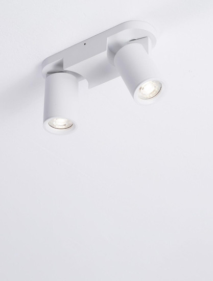 Nova Luce Deckenstrahler Esto schwenkbar 2-flammig 2xGU10 Weiß Aluminium 22x12cm 9030780