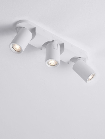 Nova Luce Deckenstrahler Esto schwenkbar 3-flammig 3xGU10 Weiß Aluminium 35x12cm 9030782