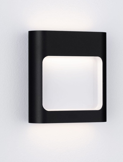 Nova Luce LED Außen-Wandleuchte Tall 9W warmweiss 3000K IP54 salzwasserfest Schwarz Aluminium 13,5x12,5cm 9030802