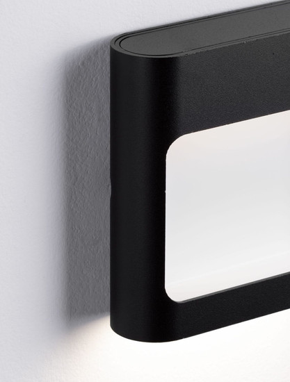Nova Luce LED Außen-Wandleuchte Tall 6W warmweiss 3000K IP54 salzwasserfest Schwarz Aluminium 13,5x12,5cm 9030803