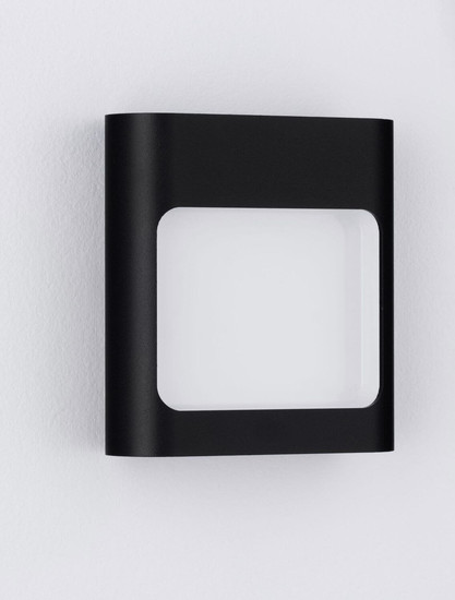 Nova Luce LED Außen-Wandleuchte Tall 6W warmweiss 3000K IP54 salzwasserfest Schwarz Aluminium 13,5x12,5cm 9030803