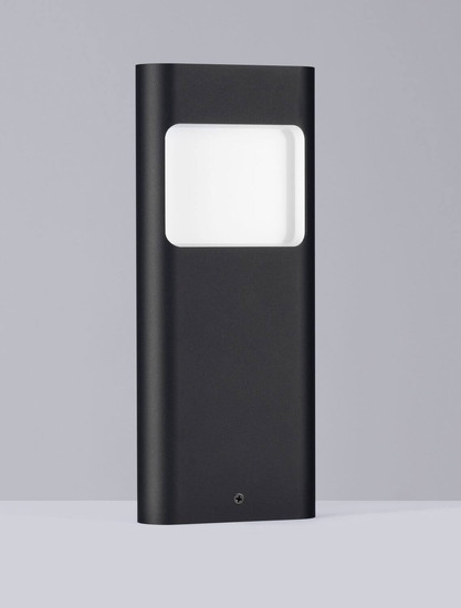 Nova Luce LED Außen-Wandleuchte Tall 4W warmweiss 3000K IP54 salzwasserfest Schwarz Aluminium 30x12,5cm 9030804
