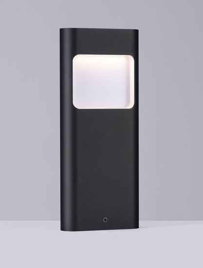 Nova Luce LED Außen-Wandleuchte Tall 4W warmweiss 3000K IP54 salzwasserfest Schwarz Aluminium 30x12,5cm 9030804